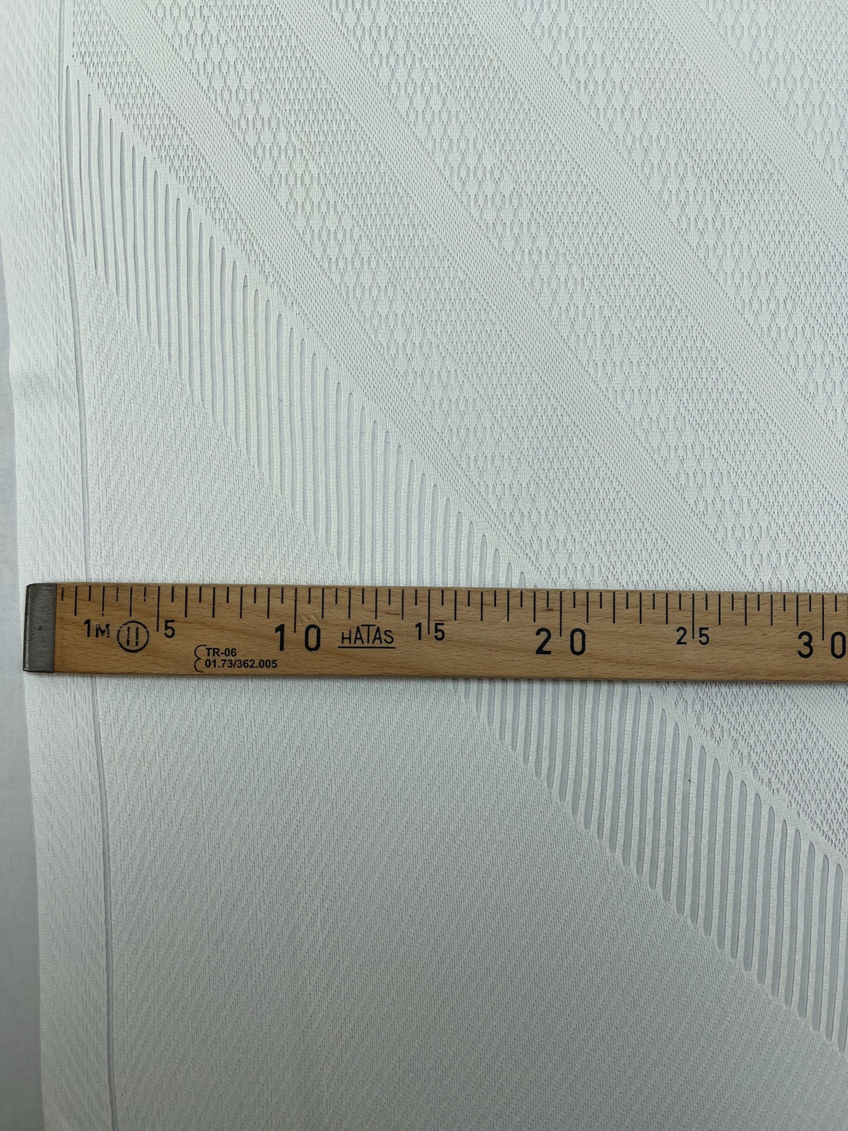 Polyamide Elastane Knitted Fabric White Geometric Print