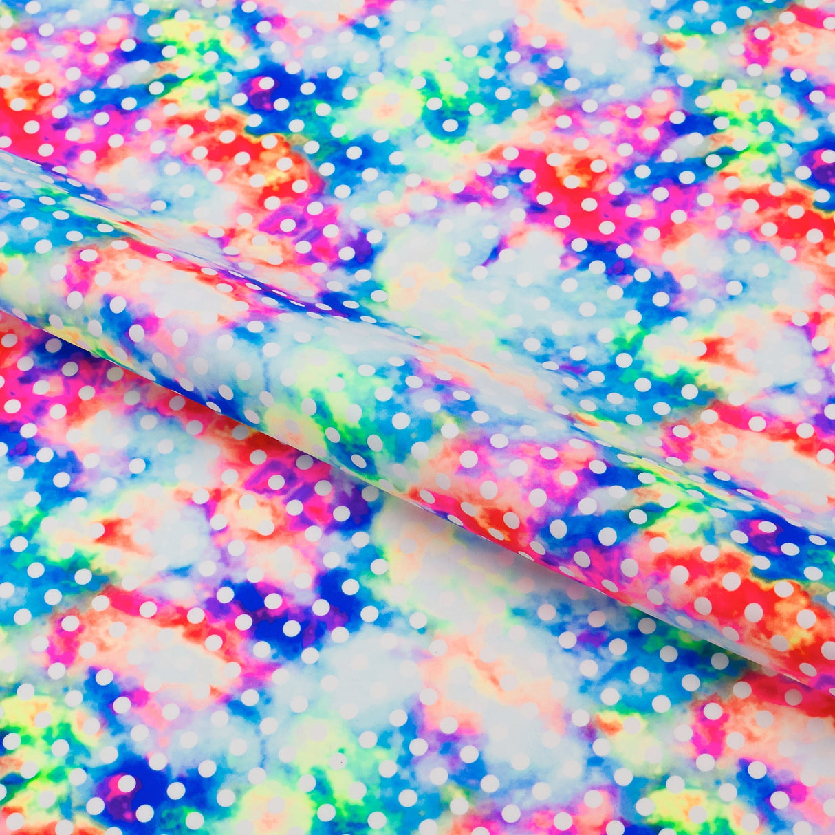 Blurred City Lights Nylon Spandex Fabric - Multicolor Printed, 55/56" Width (1 Yard)