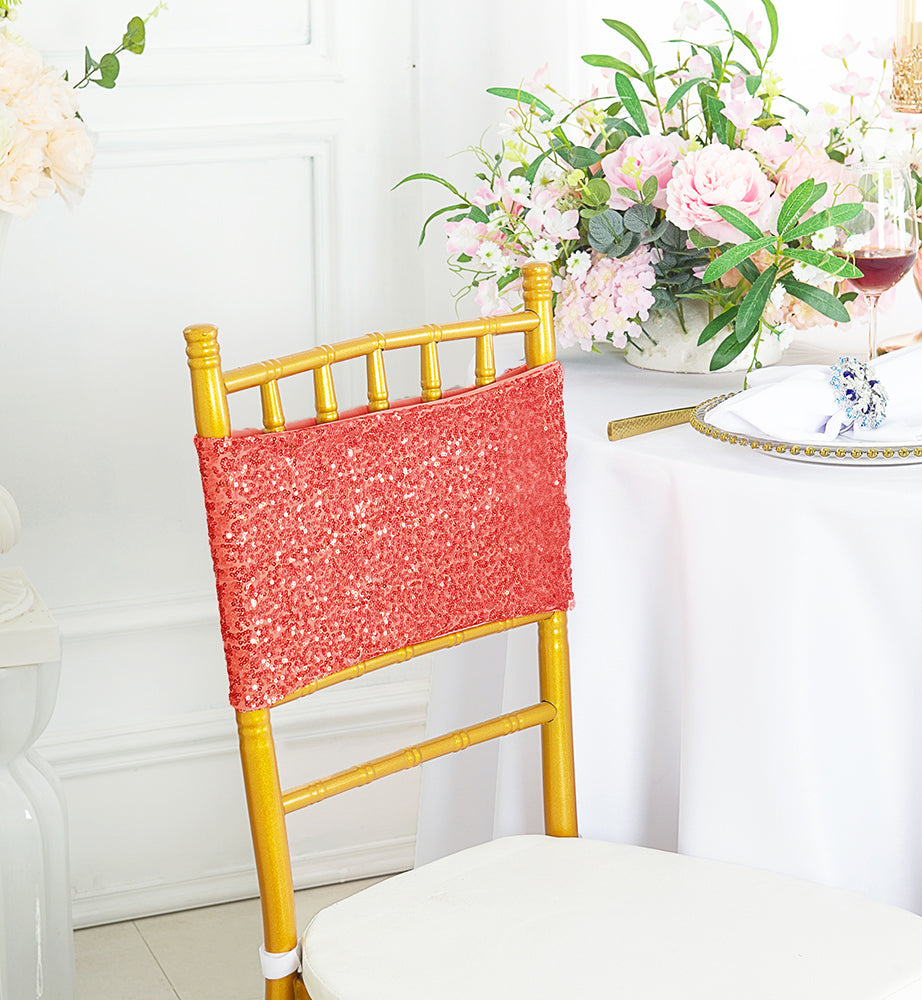 Sequin Spandex Chair Band Sample