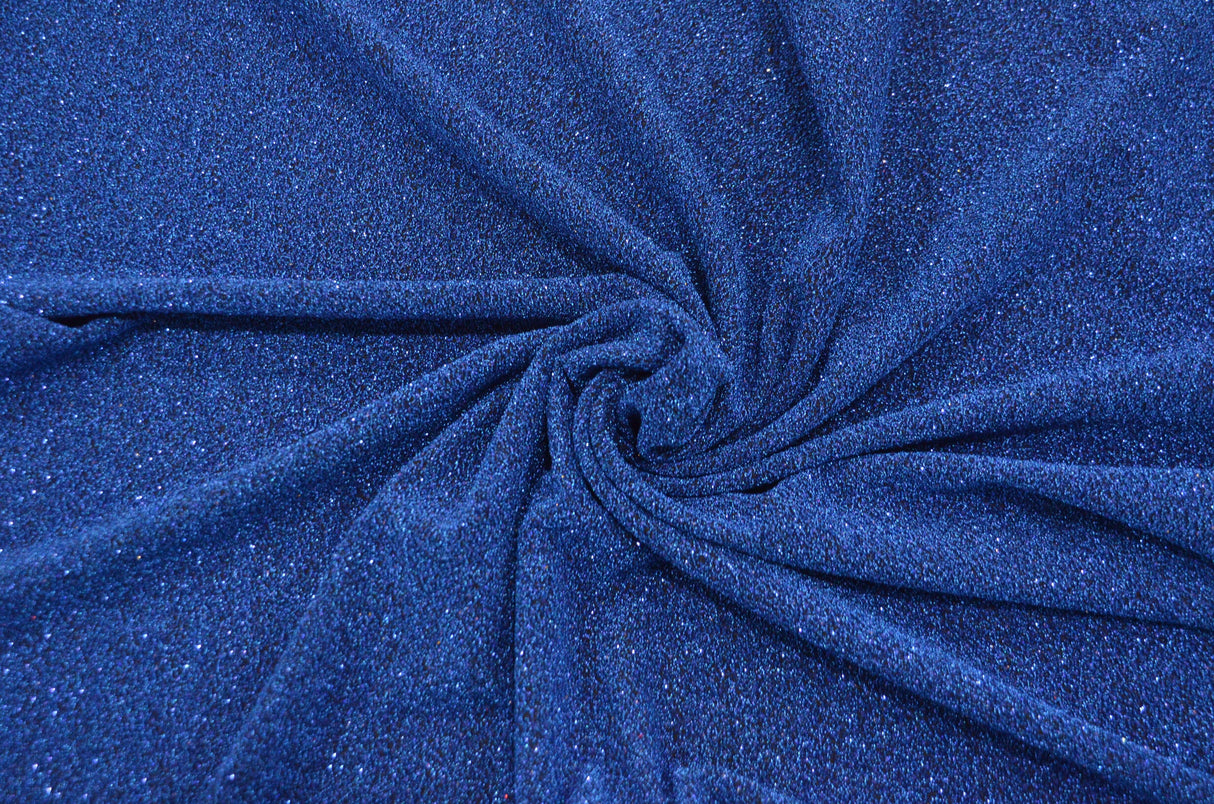 Stretch Glimmer Knit Polyester Spandex Fabric - Metallic Glitter Knit, 56" Width (1 Yard)