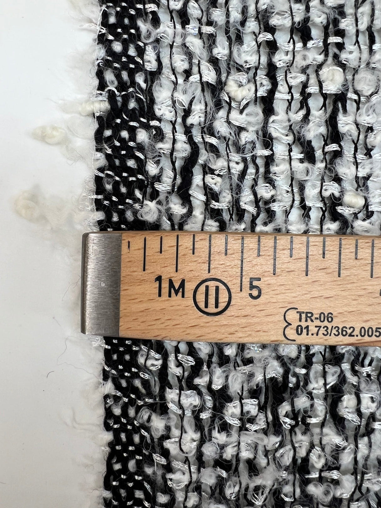 Bouclé Tweed Blend Black White