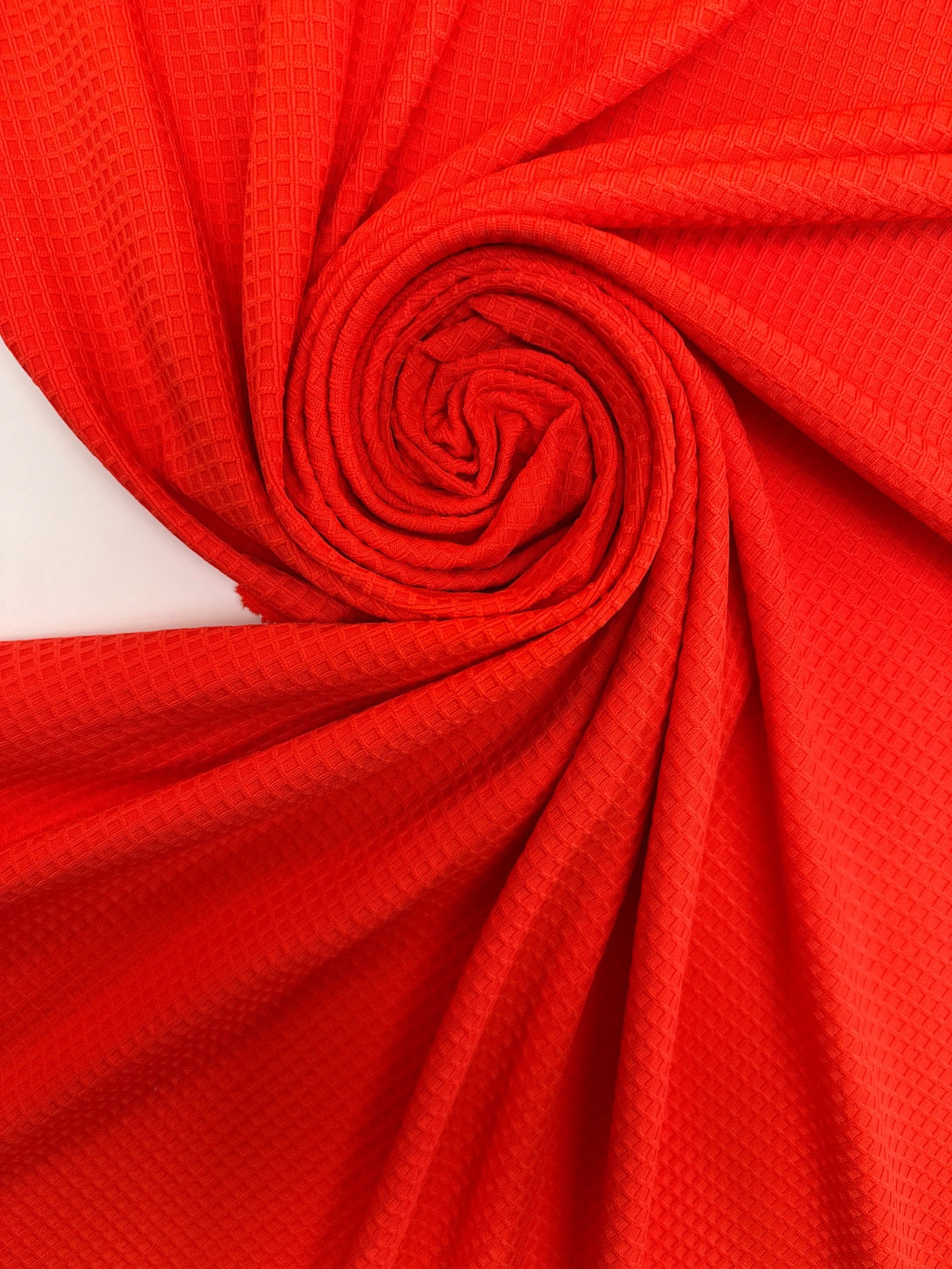Polyamide Elastane Knitted Fabric Checked Orange