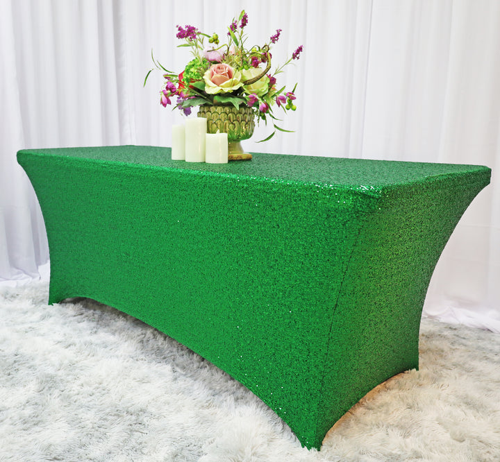 Sequin Spandex Table Cover Rectangular Stretch
