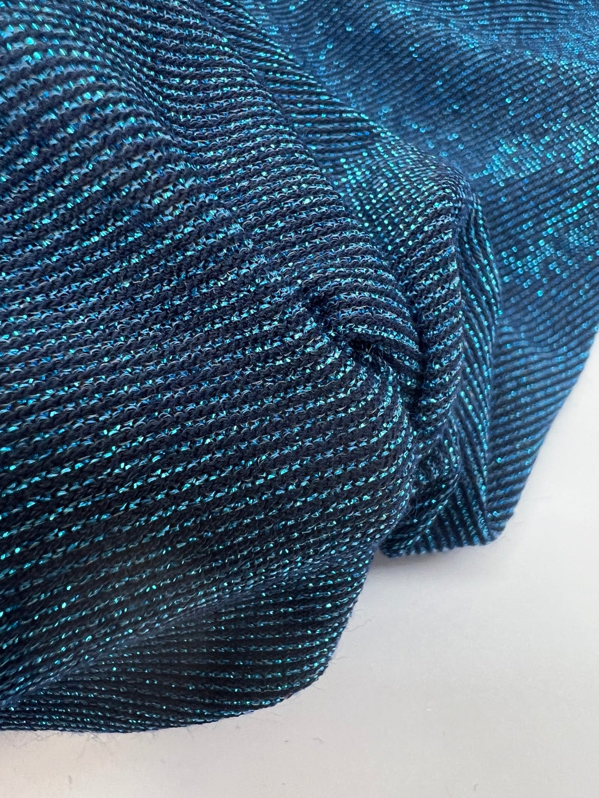 Blue Lurex Polyamide Elastane Knit