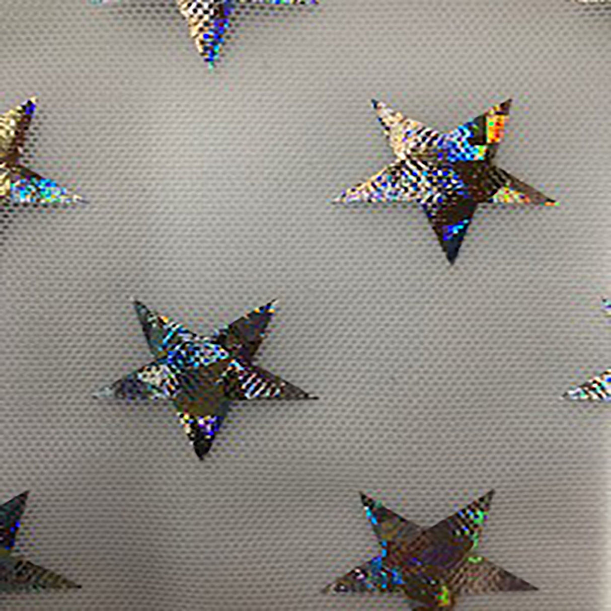 Power Mesh Star Hologram Foil Fabric 60" Width