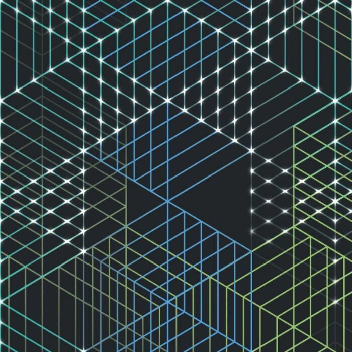 Printed Spandex City Grid Fabric