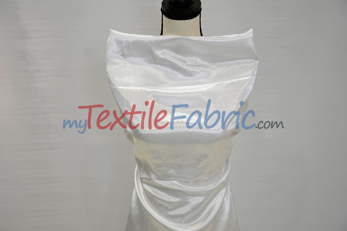 Charmeuse Satin Polyester Fabric - Solid, 58/60" Width, Multiple Colors (1 Yard)