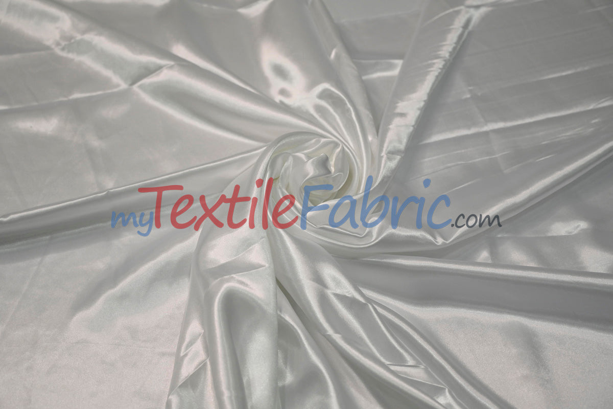 Charmeuse Satin Polyester Fabric - Solid, 58/60" Width, Multiple Colors (1 Yard)