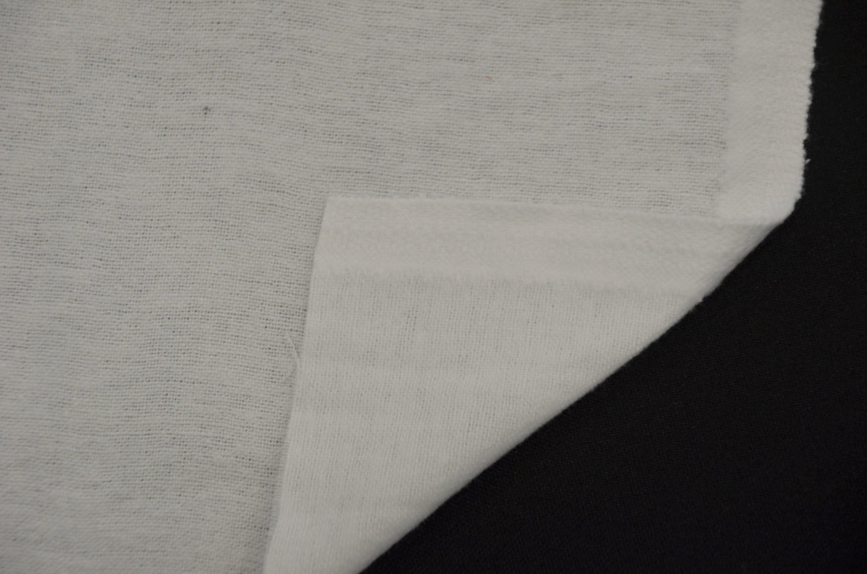 100 Percent Cotton White Flannel Fabric - White Solid, 60" Width (By The Continuous Yard)