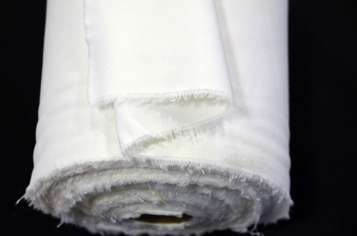 Fire Retardant Cotton Duvetyn Fabric - Black, White, Solid, 58" Width (Yard, Bolt, 3X3 Sample Swatch)