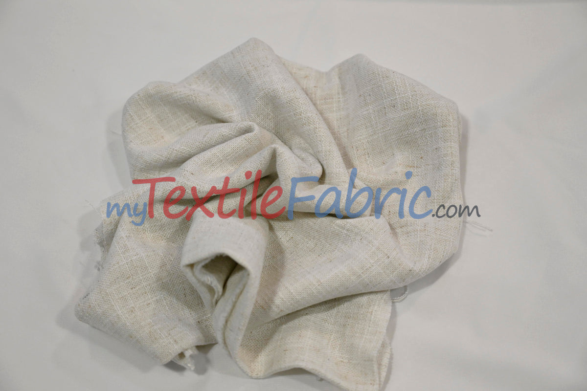 Luxe Linen Fabric Polyester-Linen Blend Fabric - 60" Wide, Upholstery, Apparel, Tablecloth (1 Yard)