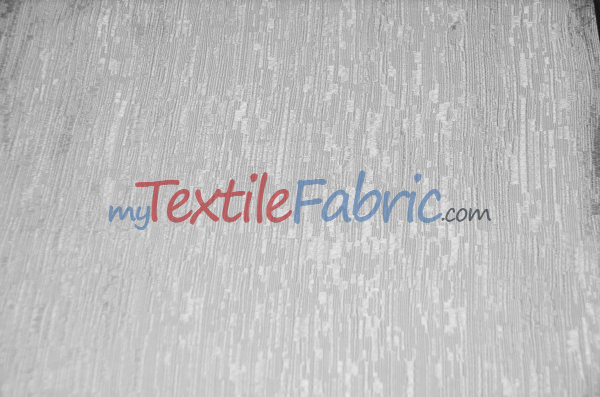 Luxury Jacquard Polyester Fabric - Solid Textured, 58/60" Width, Multiple Colors (1 Yard)