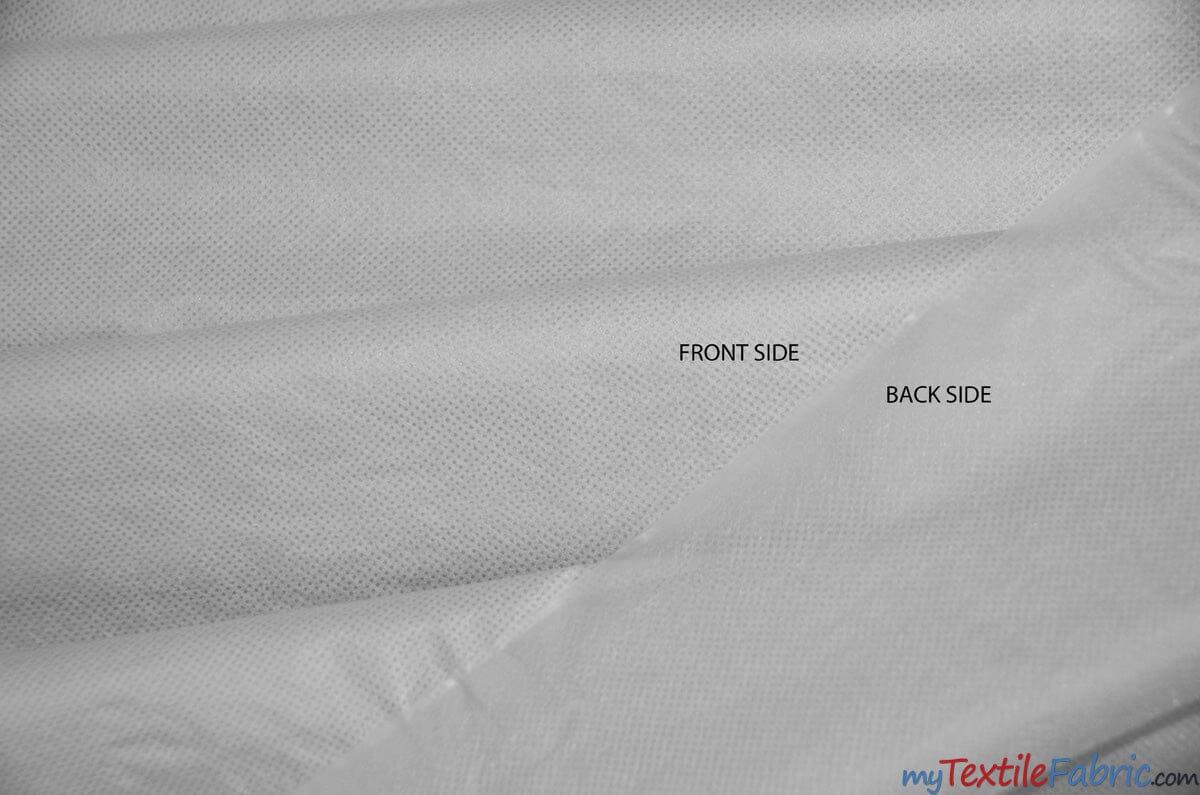 Non Woven Polypropylene Fabric - White, Blue, 60" Wide (1 Yard)