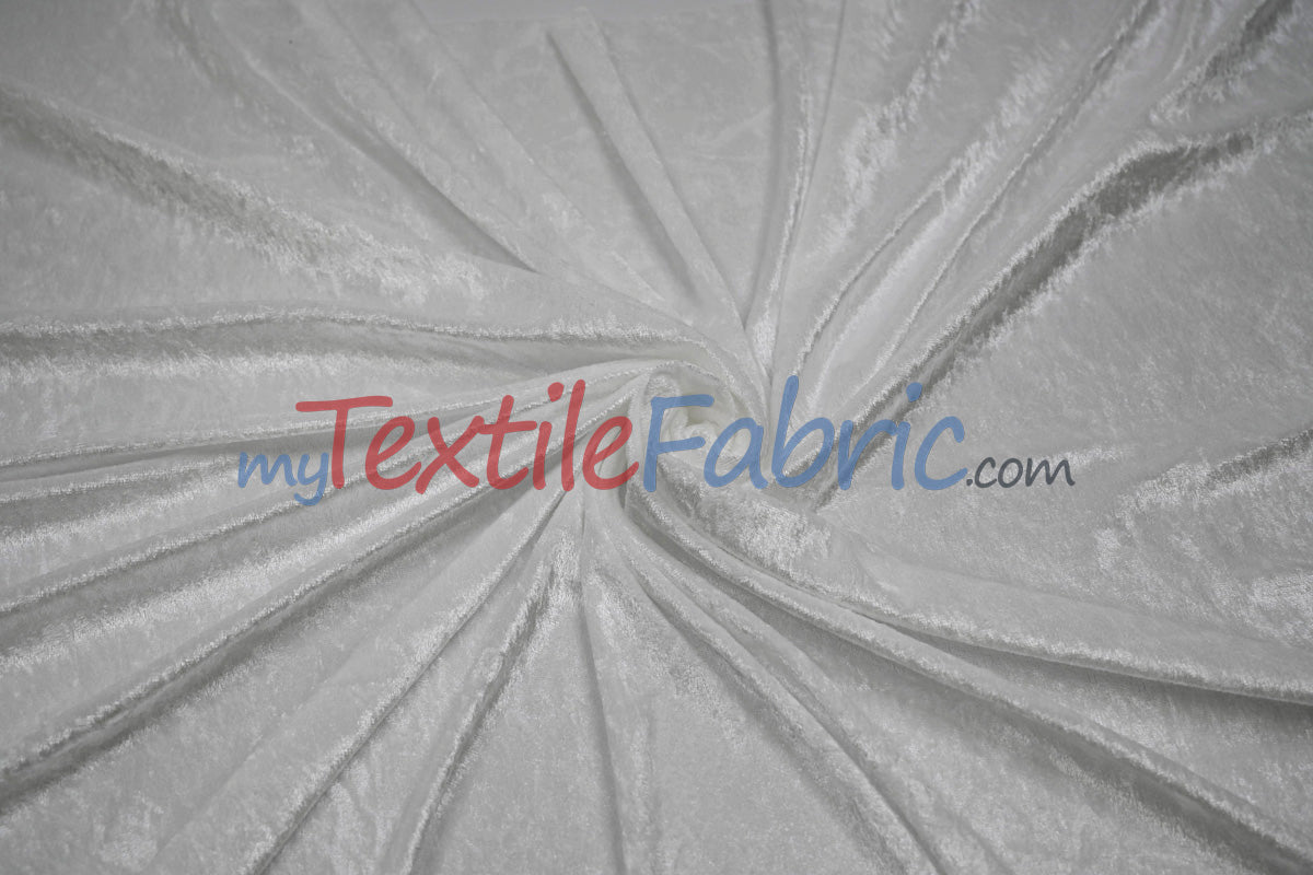 Panne Velvet Polyester Fabric - Crush Panne Velour, Solid, 58/60" Width (1 Yard)