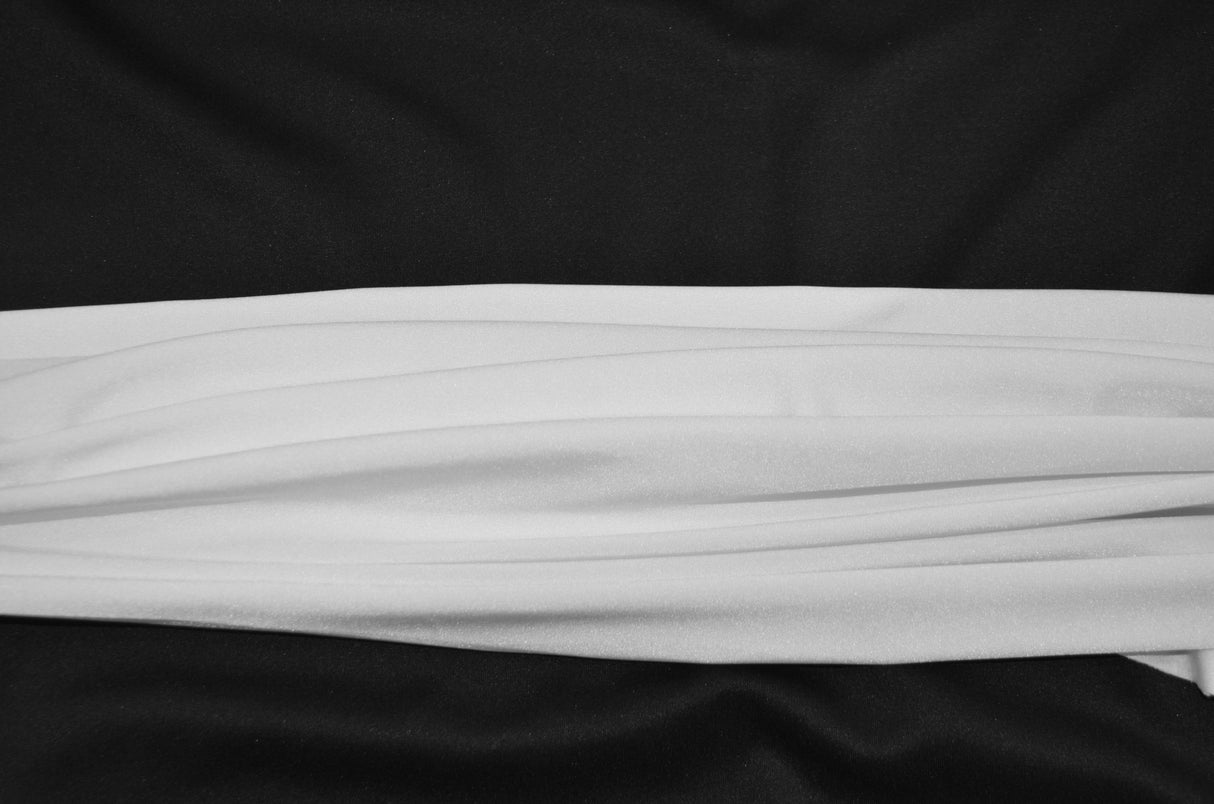 Yoga Spandex Polyester Spandex Fabric - White And Black, 58/60" Width, Slight Sheen, 4 Way Stretch (1 Yard)