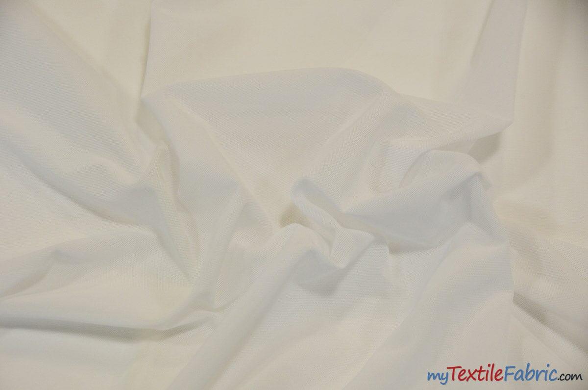 Dura Power Mesh Nylon Spandex Fabric - Black, Nude, White Sheer Open Work, 60" Width (1 Yard)