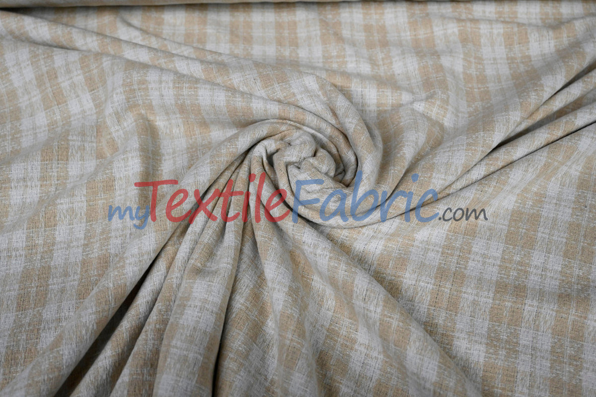 Classic Tweed Polyester Fabric - Textured Tweed Weave, 60" Width (1 Yard)