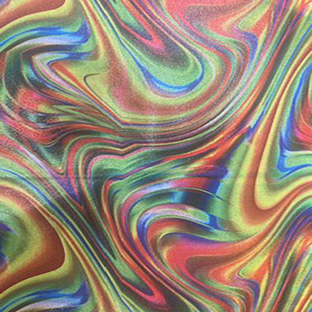 Polyester Spandex Volcano Abstract Rainbow Fabric 60"