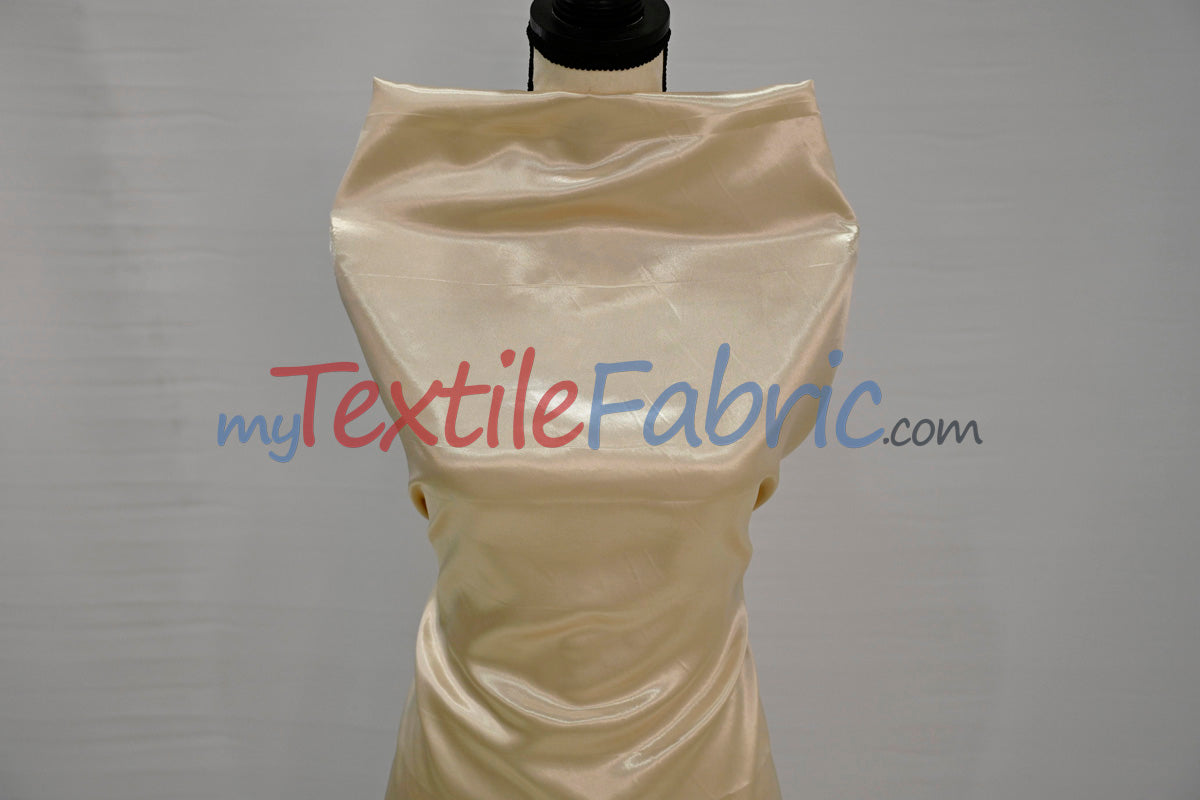 Charmeuse Satin Polyester Fabric - Solid, 58/60" Width, Multiple Colors (1 Yard)