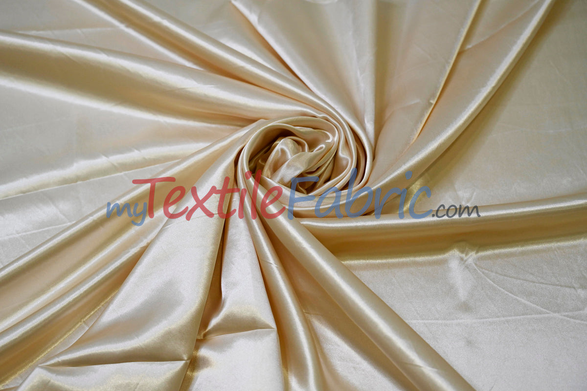 Charmeuse Satin Polyester Fabric - Solid, 58/60" Width, Multiple Colors (1 Yard)