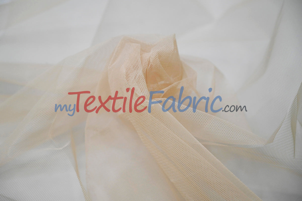 Hard Net Crinoline Polyester Fabric - Sheer Stiff Netting, 60" Width (Yards)