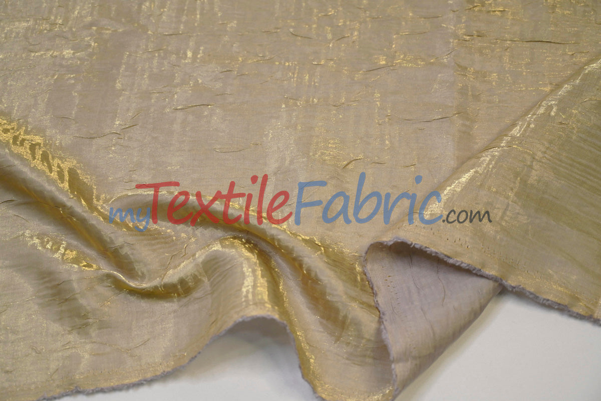 Iridescent Crush Shimmer Rayon Polyester Fabric - Iridescent Two-Tone Crushed Shimmer, 52/54" Width, Multiple Colors (Yards & Bolts)