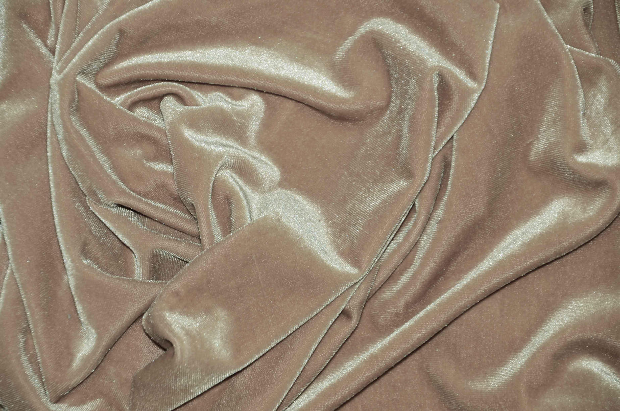 Stretch Velvet Spandex Fabric - Solid, 58" Width (1 Yard)