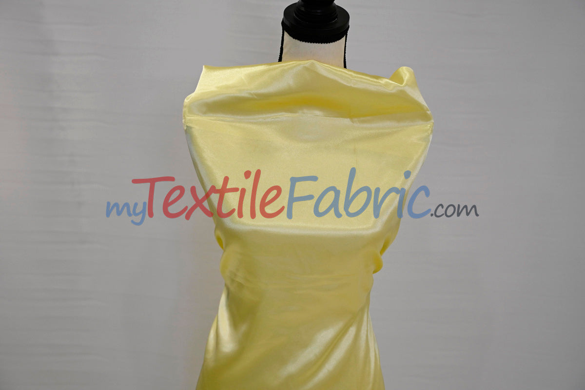 Charmeuse Satin Polyester Fabric - Solid, 58/60" Width, Multiple Colors (1 Yard)