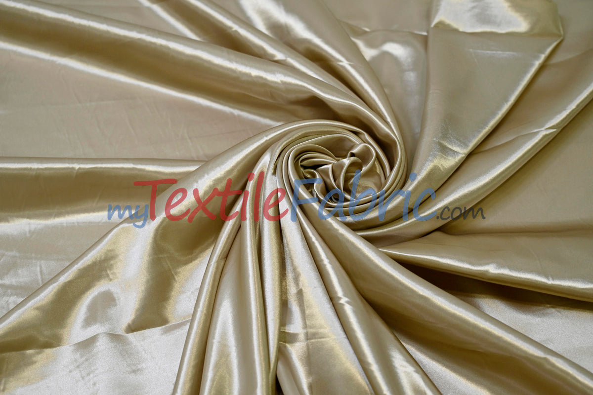 Charmeuse Satin Polyester Fabric - Solid, 58/60" Width, Multiple Colors (1 Yard)