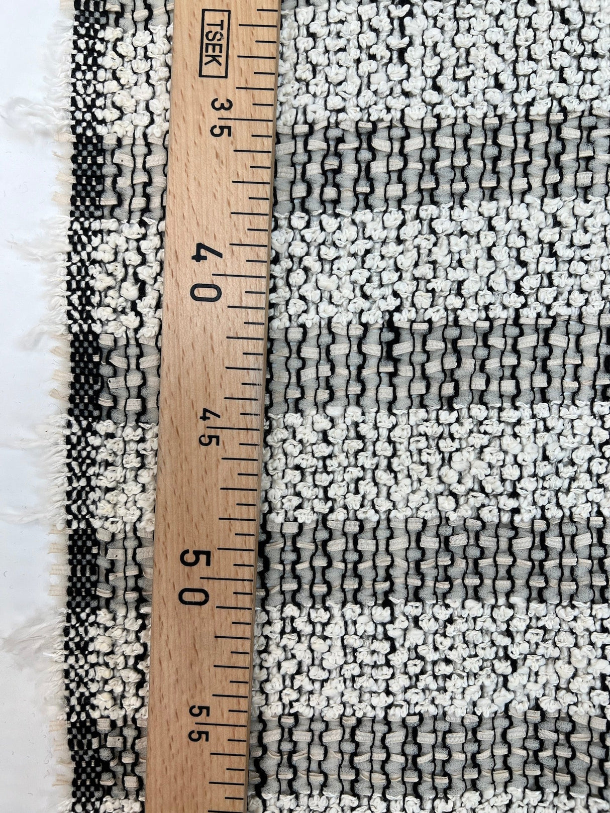 Wool Tweed Suit Fabric White Beige Black