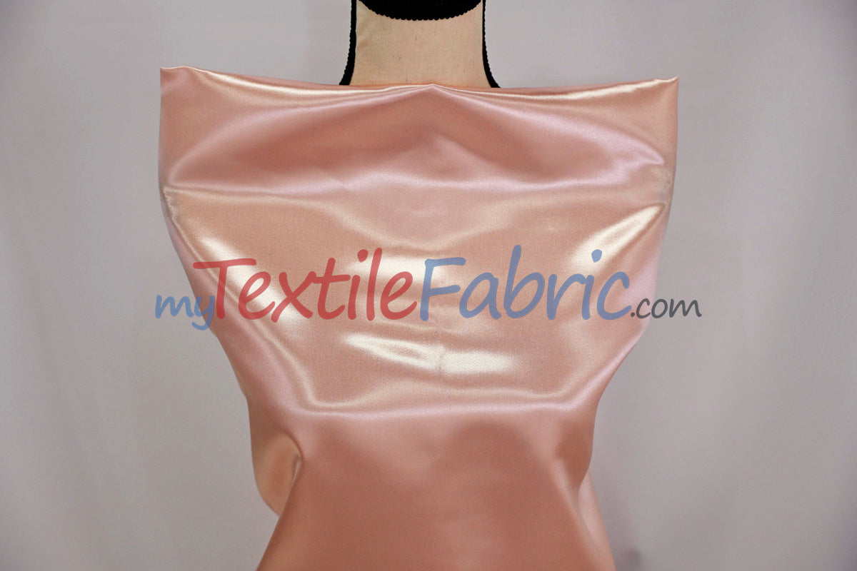 Bridal Satin Polyester Fabric - Shiny Solid, 58/60" Width, Multiple Colors (Yards, Bolts, Sample Swatches)