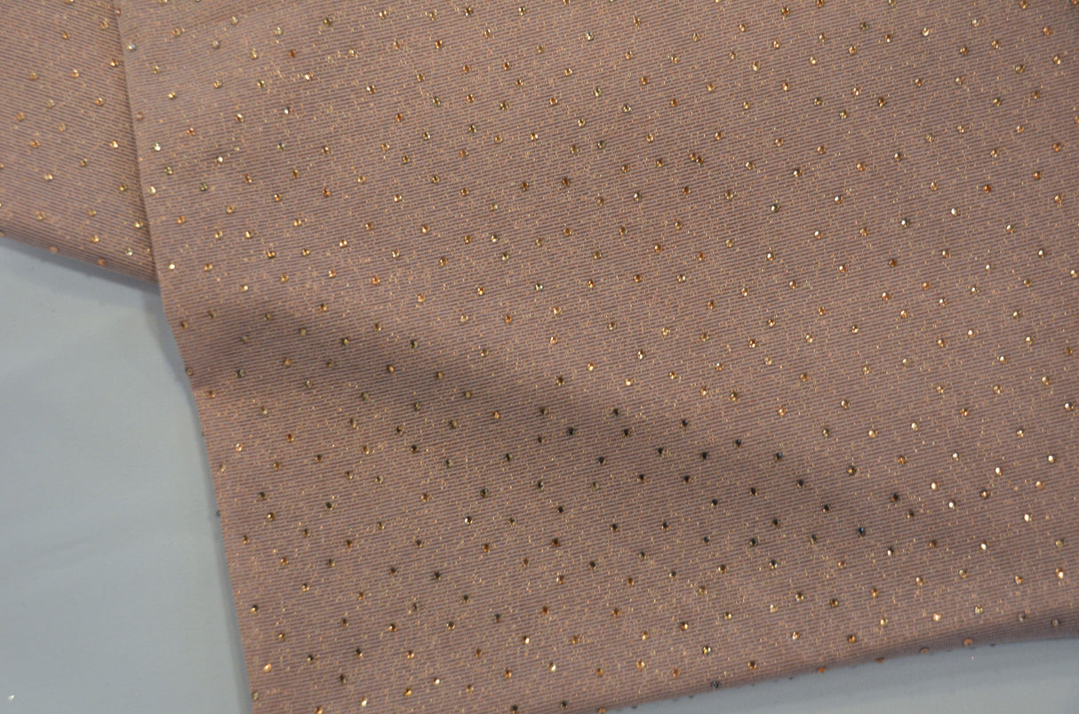 Diamond Glimmer Knit Polyester Spandex Fabric - Metallic Glitter, 56" Width (1 Yard)