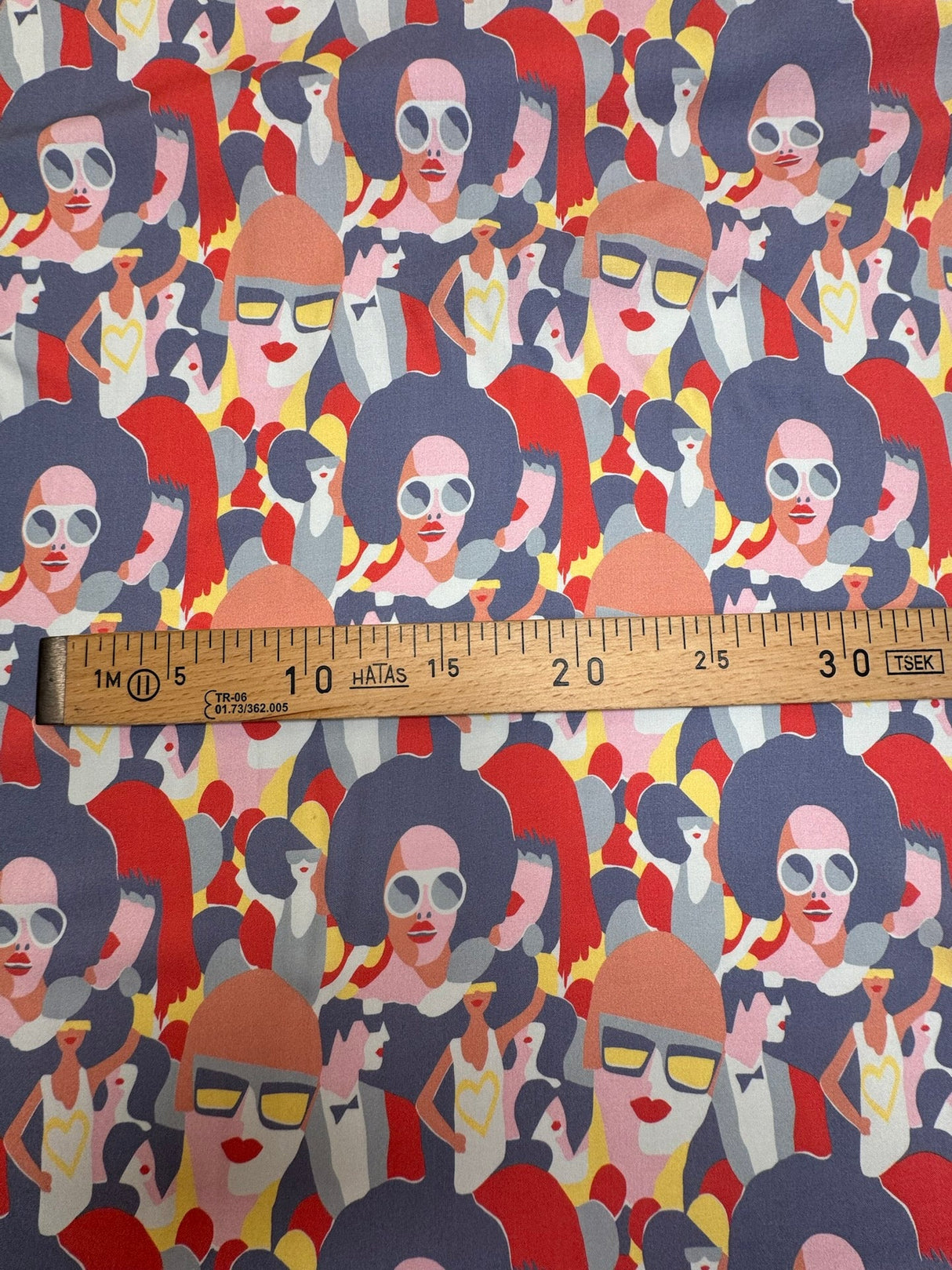 Viscose Fabric Abstract Print Multicolour