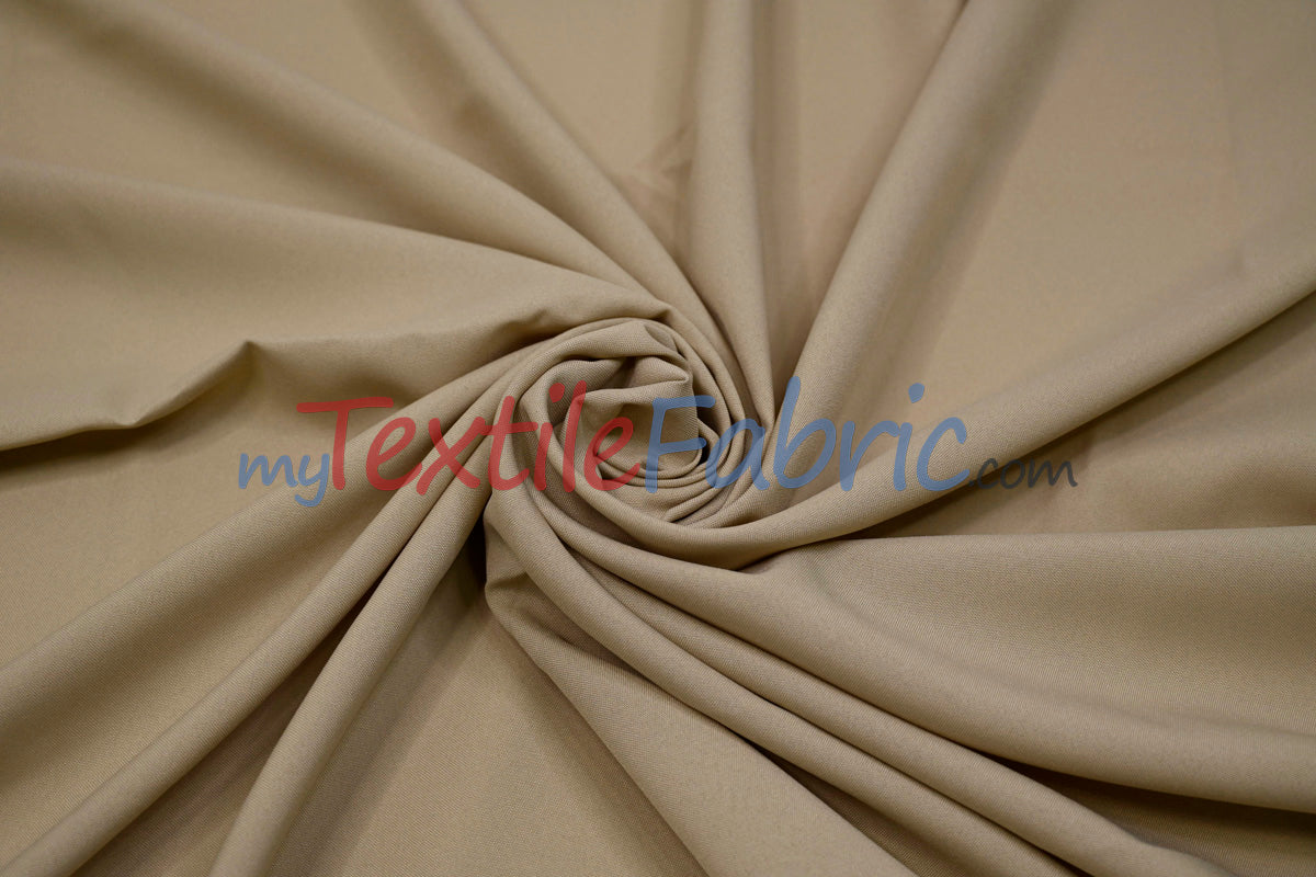 Scuba Double Knit Polyester Fabric - Solid Multiple Colors, 58/60" Width (1 Yard)