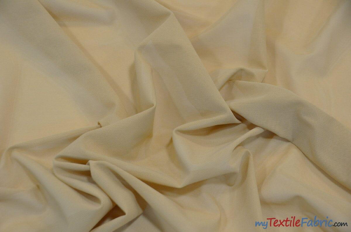 Dura Power Mesh Nylon Spandex Fabric - Black, Nude, White Sheer Open Work, 60" Width (1 Yard)