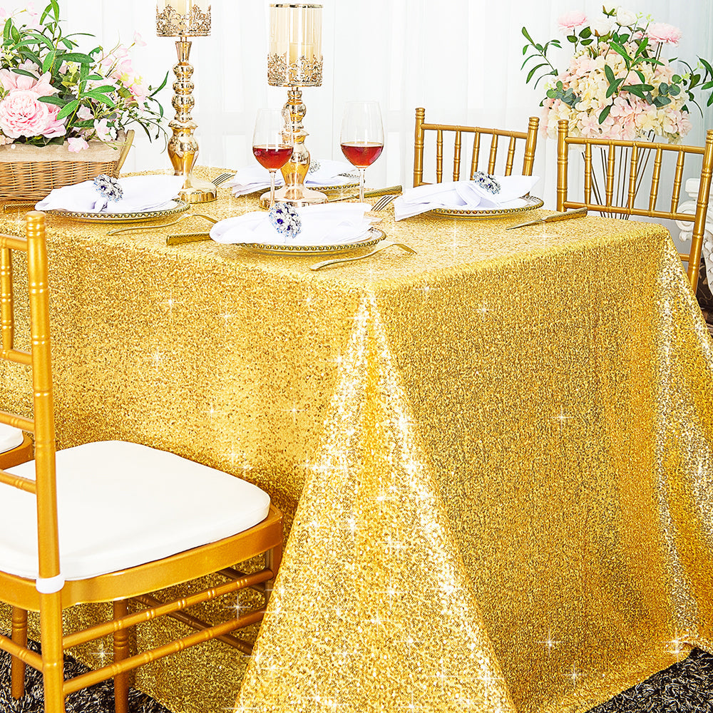 Sequin Taffeta Rectangular Tablecloth Seamless Sparkle