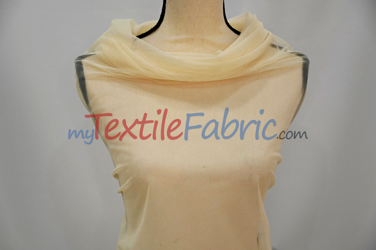 Super Soft Power Mesh Spandex Fabric - Multiple Colors, 58/60" Width (1 Yard)