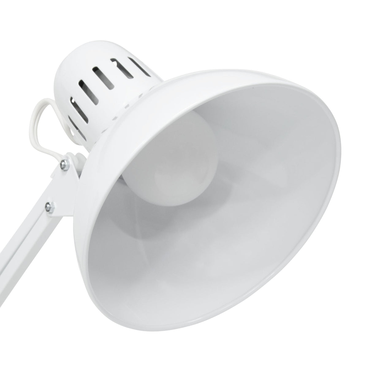 Studio Design Swing Arm Lamp with LED Bulb White