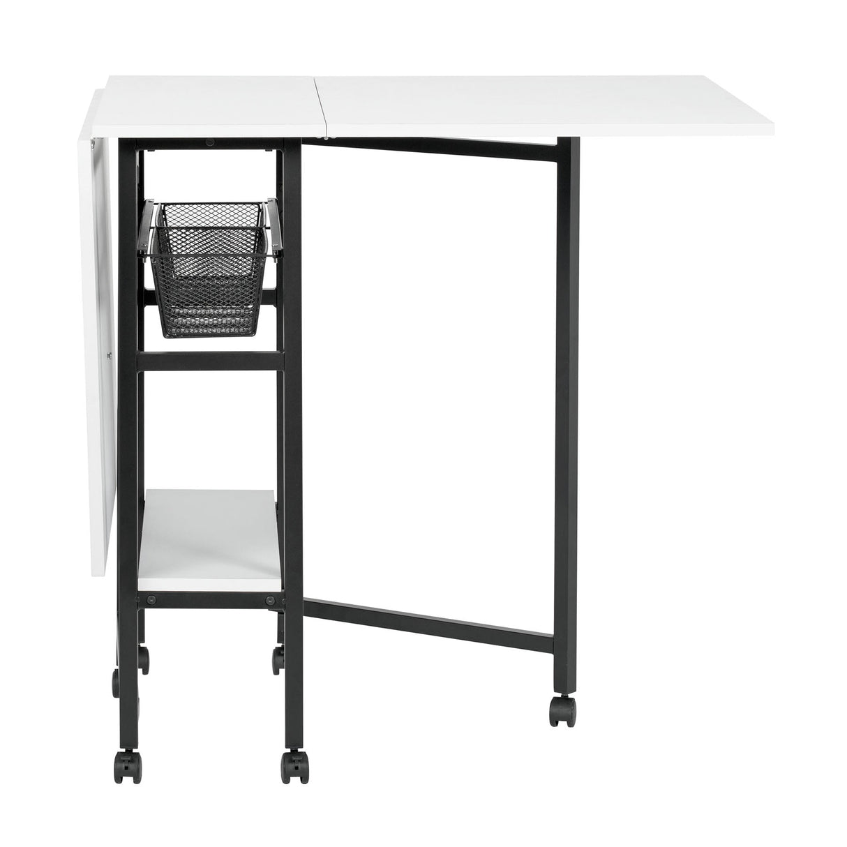 Sew Ready 36" Cutting Table with Basket Charcoal / White