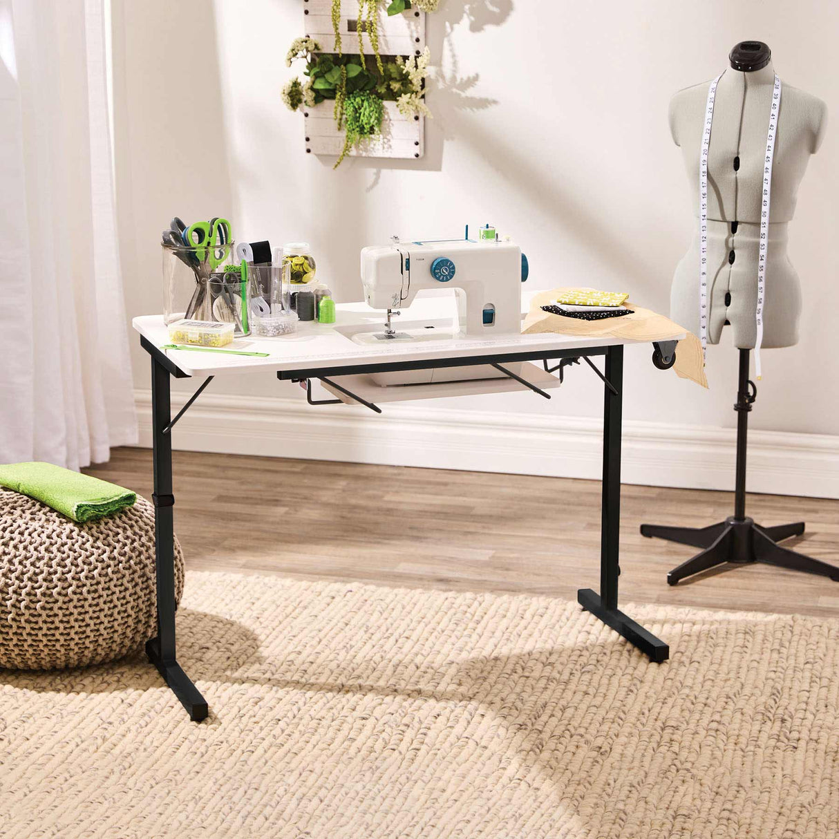 Studio Design Rollaway II Sewing Table Black / White