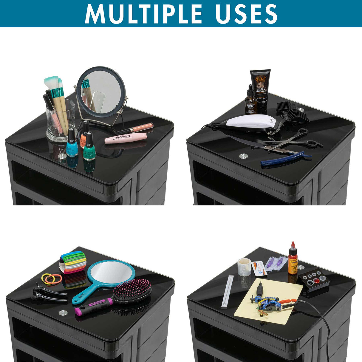 Studio Design KUBX Mobile Storage Cart Black