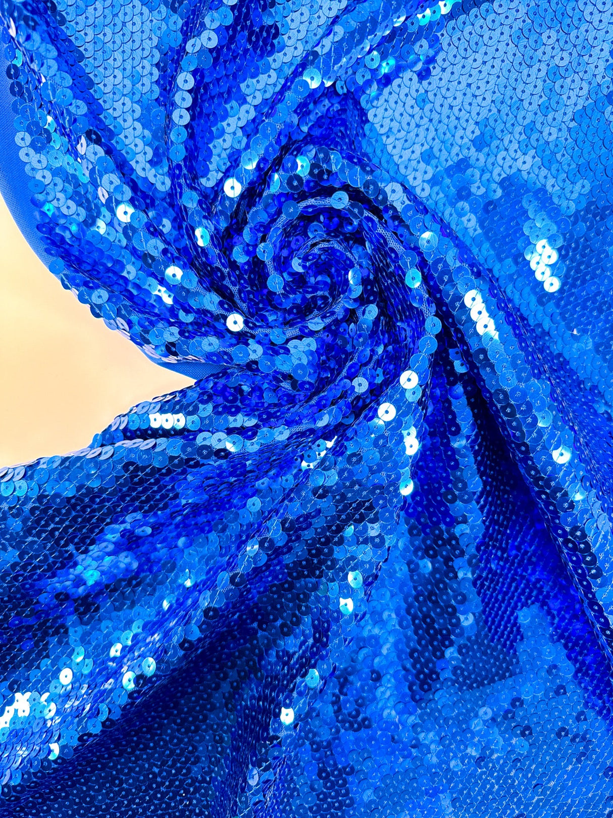 Blue Polyester Fused Satin