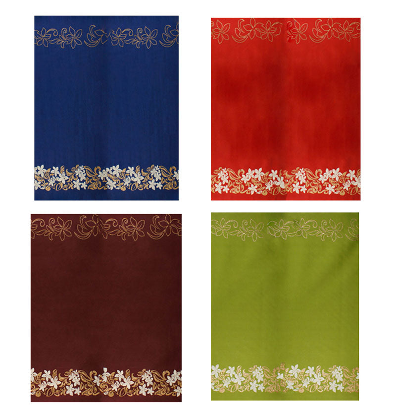 1 Yard Tiare & Swirls Glitter Double Border Fabric 36" x 60" Polyester