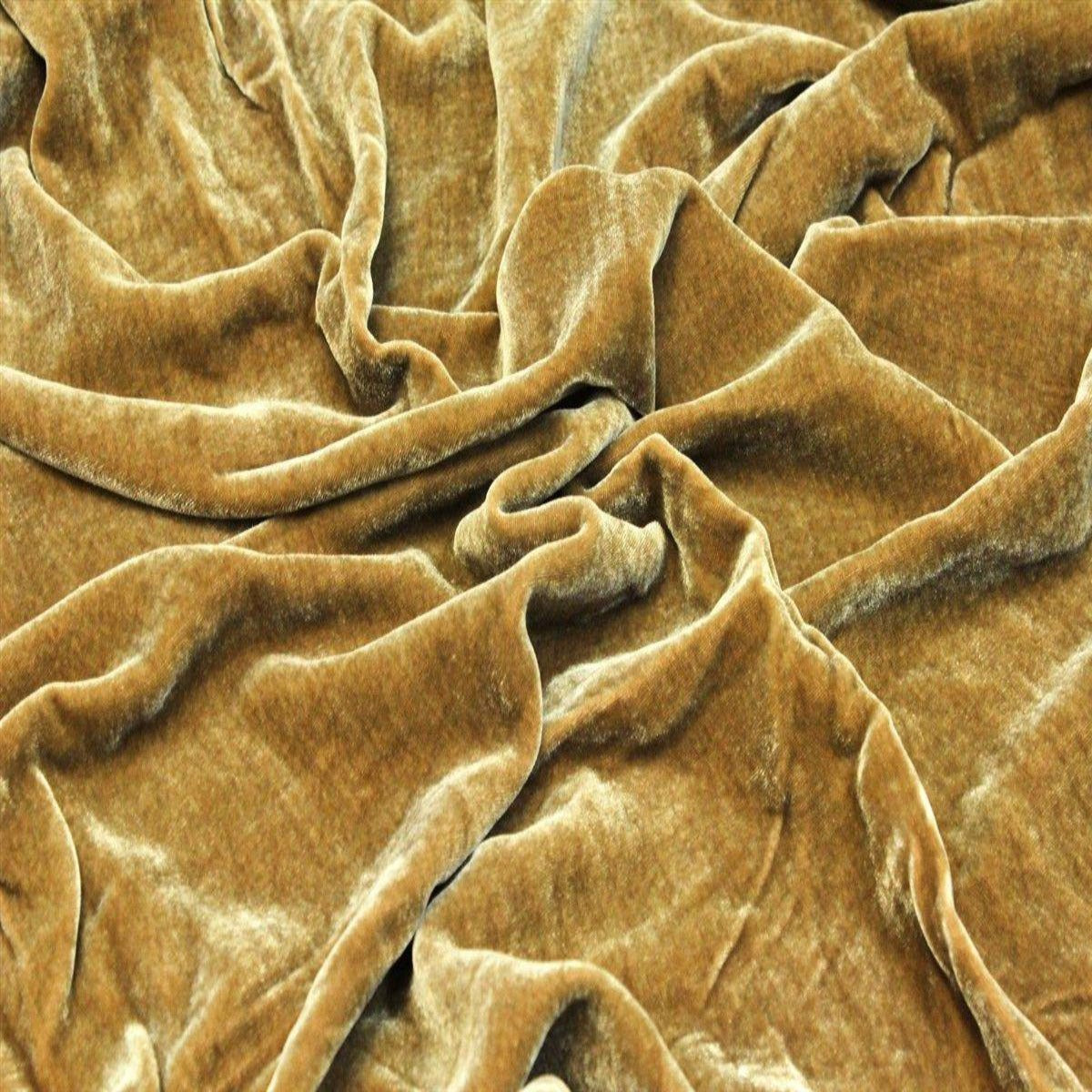 Silk Rayon Velvet Fabric - 80 Percent Rayon 20 Percent Silk, Velvet, 45" Width, 180 GSM (1 Yard)
