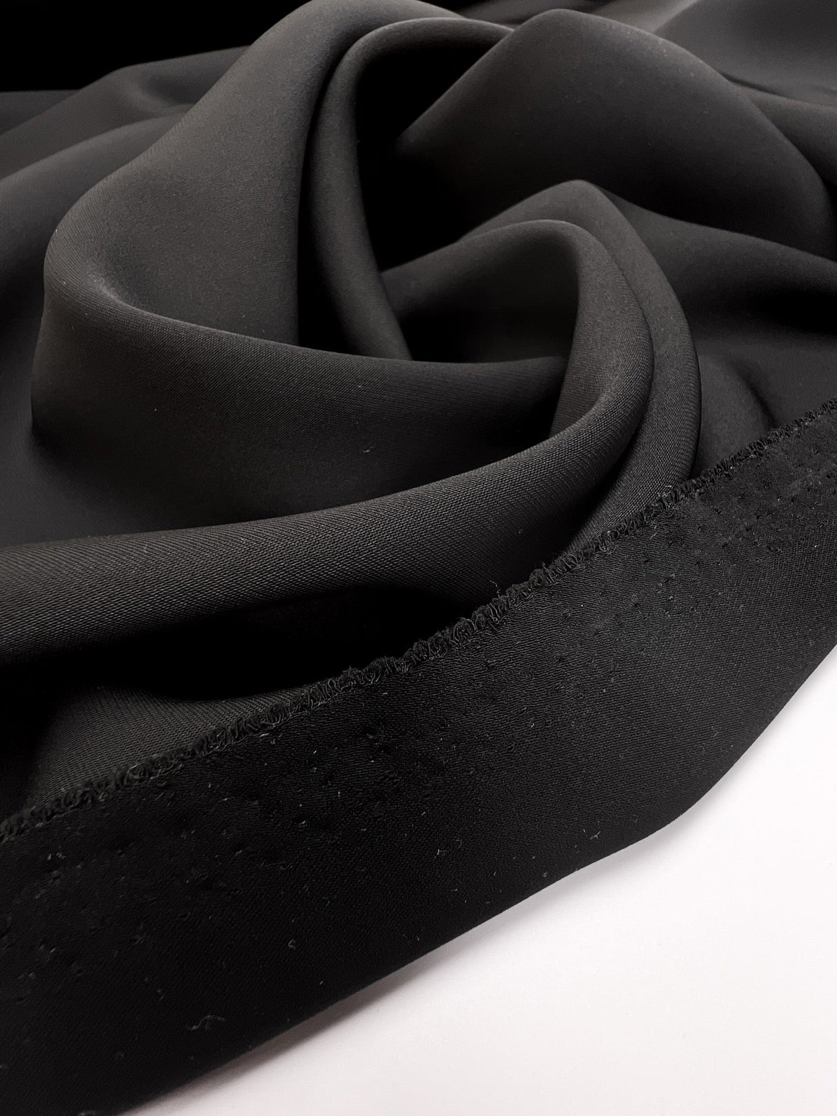 Black Polyester Knitted Fabric