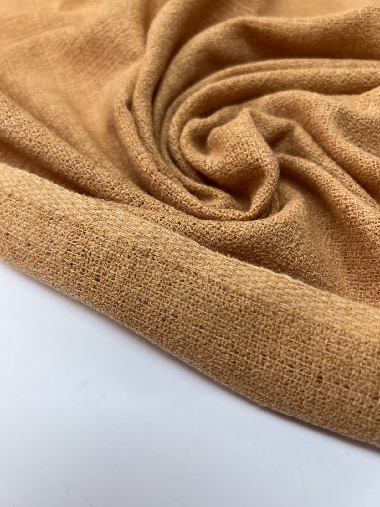 Wool Casual Fabric Beige Orange