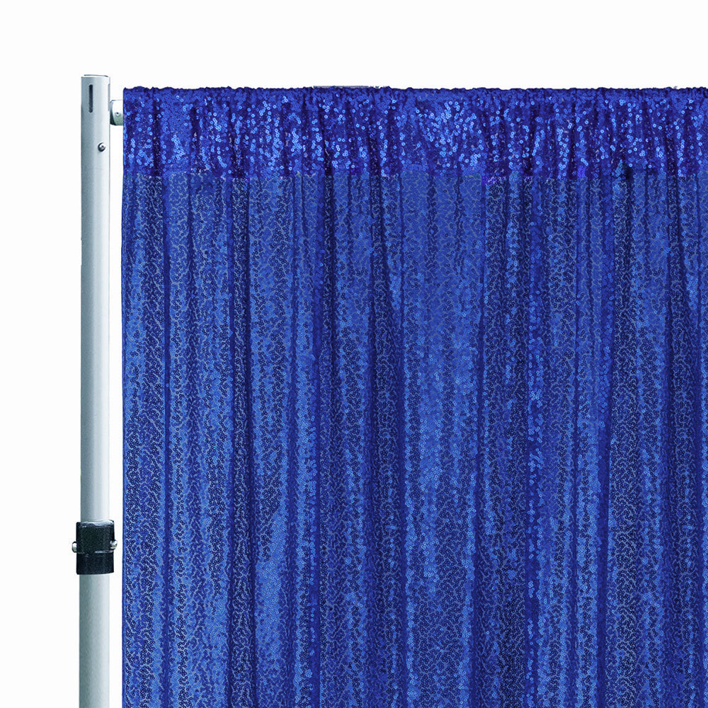 Sequin Backdrop Drape Panel 14 ft x 52 in Royal Blue