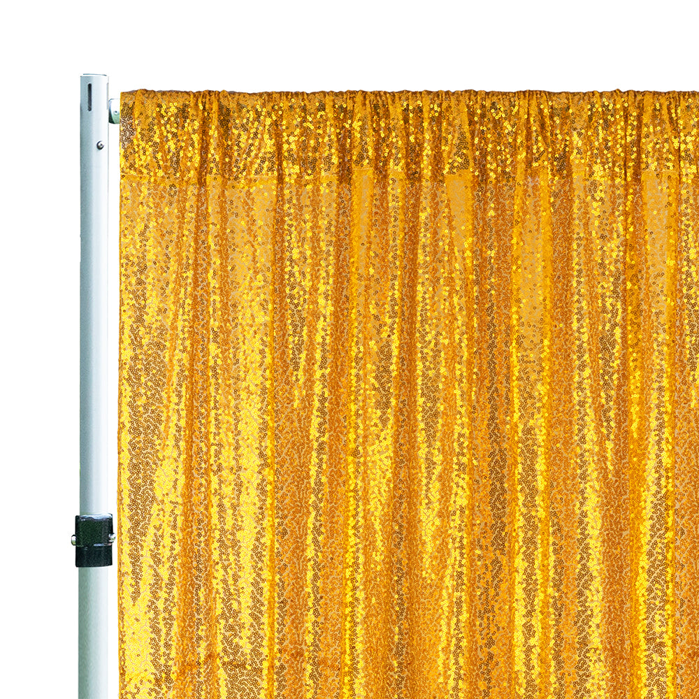 Sequin Backdrop Drape Panel 14 ft x 52 in Gold