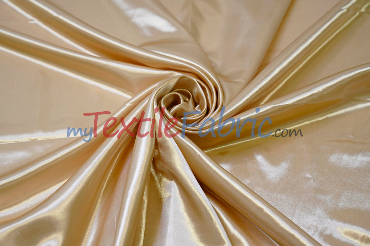 Charmeuse Satin Polyester Fabric - Solid, 58/60" Width, Multiple Colors (1 Yard)