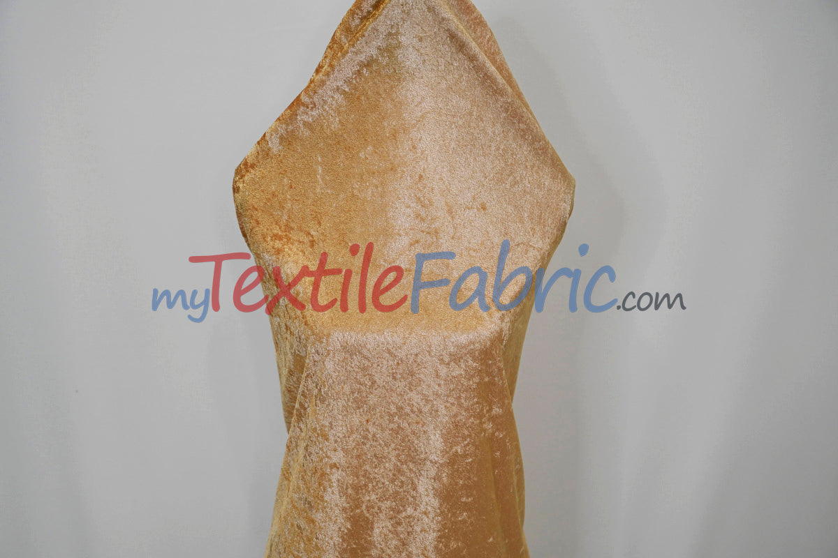 Panne Velvet Polyester Fabric - Crush Panne Velour, Solid, 58/60" Width (1 Yard)